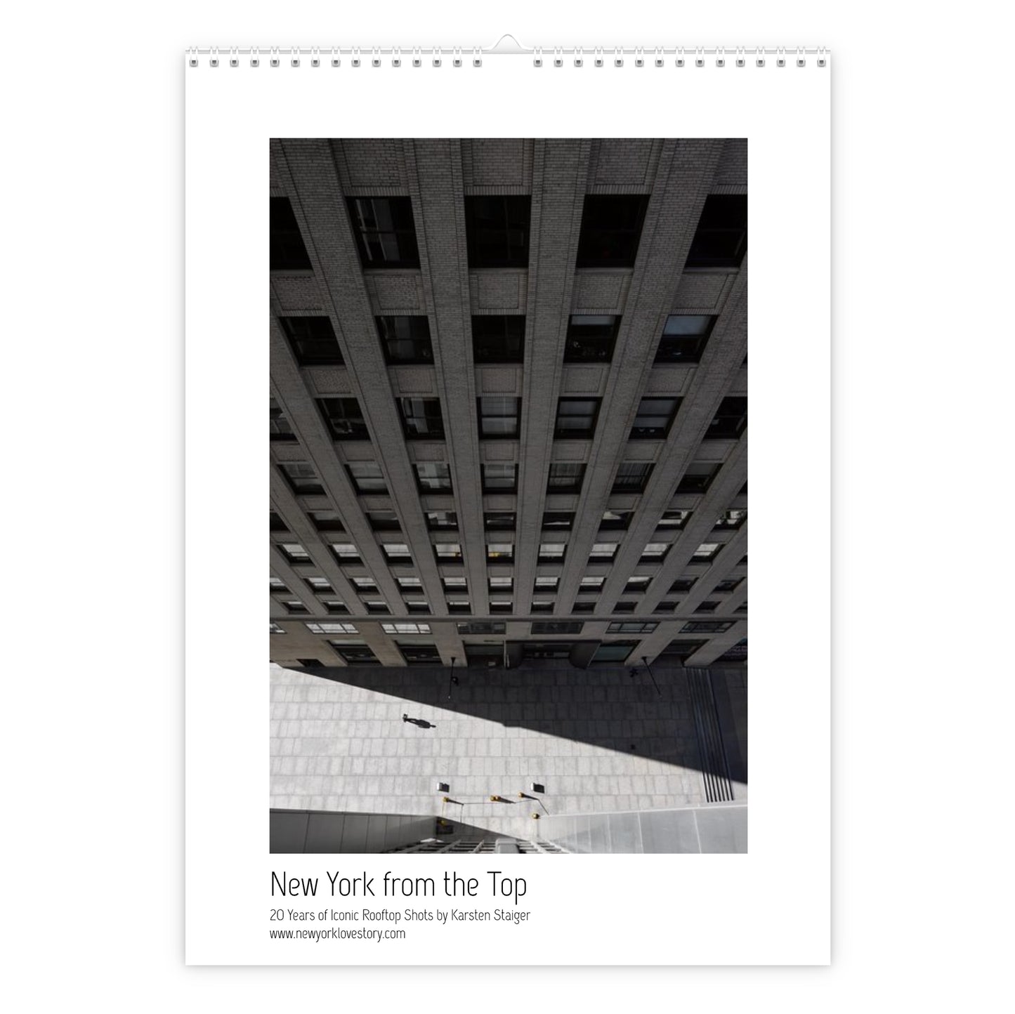New York  Rooftop Calendar 2026 vertical