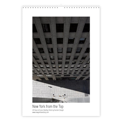 New York  Rooftop Calendar 2026 vertical