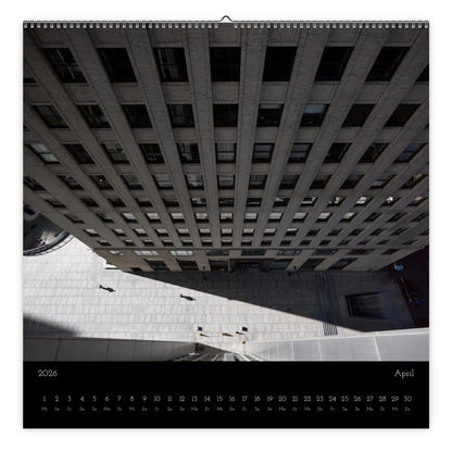 NYC skyline view from rooftop calendar