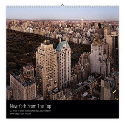 NYC skyline view from rooftop calendar