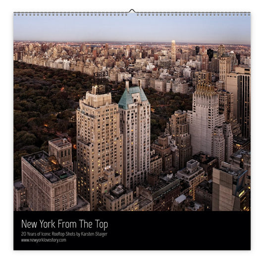 NYC skyline view from rooftop calendar