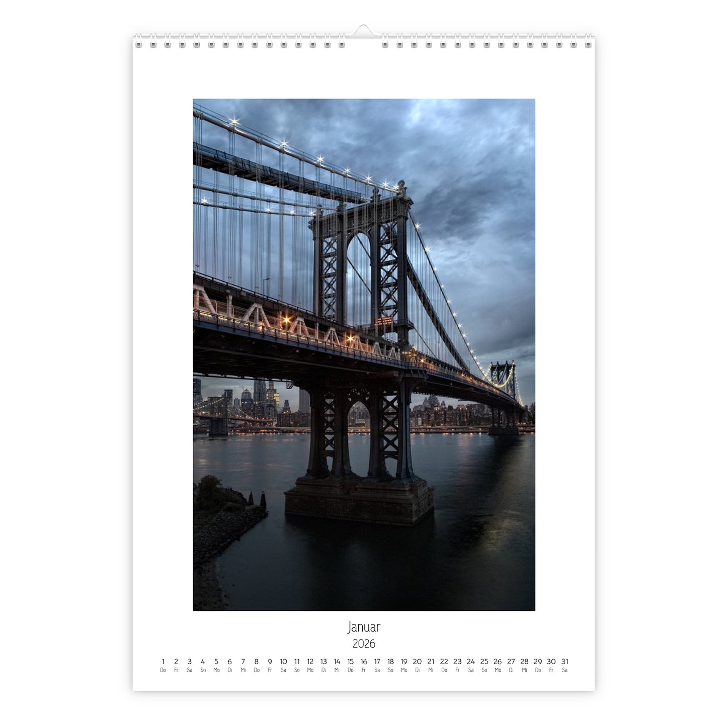 New York  Rooftop Calendar 2026 vertical