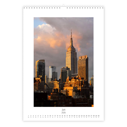 New York  Rooftop Calendar 2026 vertical