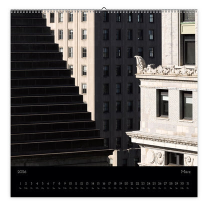 NYC skyline view from rooftop calendar