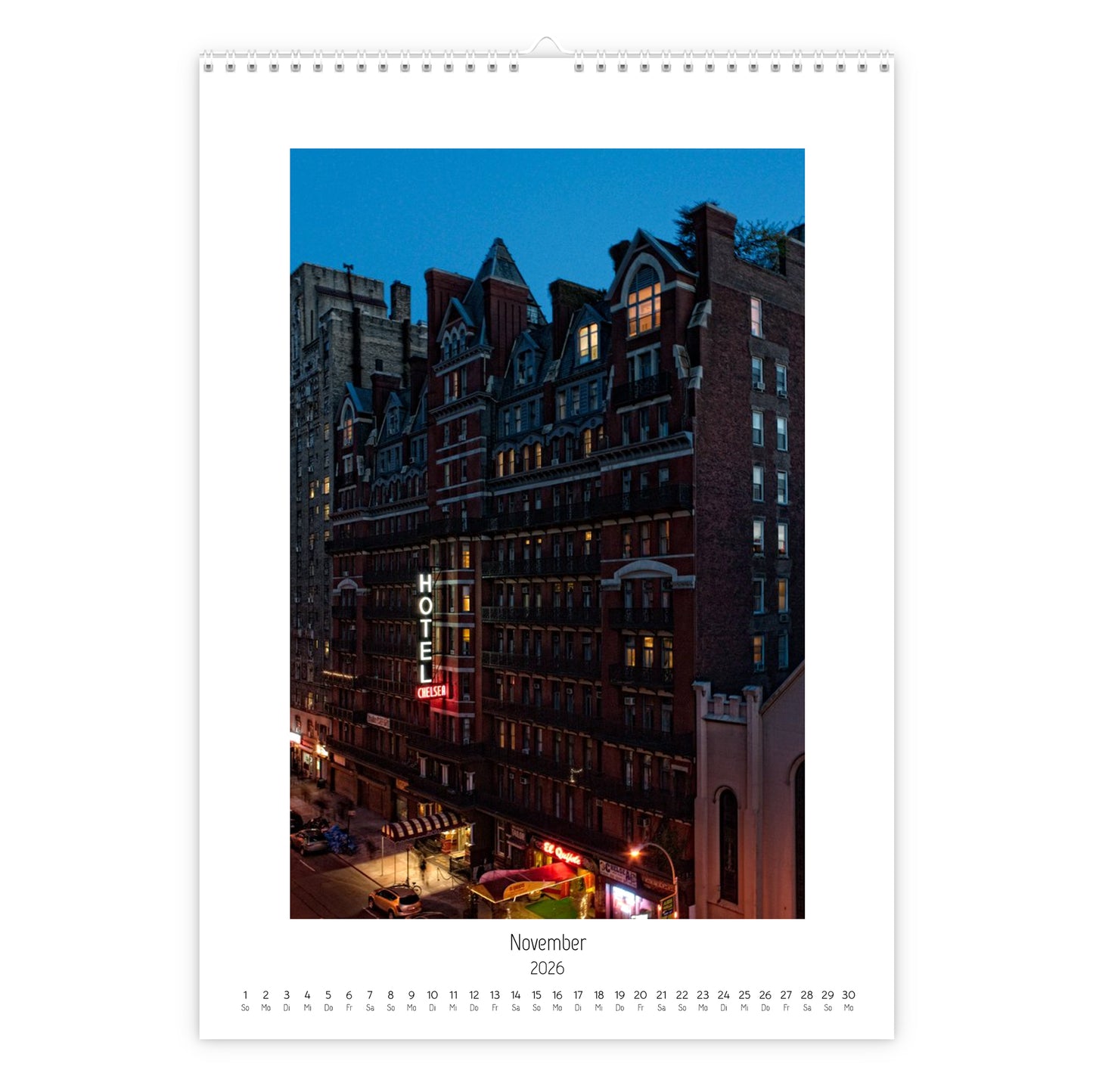 New York  Rooftop Calendar 2026 vertical