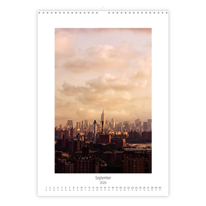 New York  Rooftop Calendar 2026 vertical